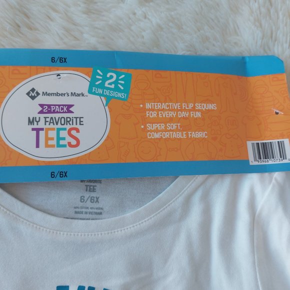 Set-Members Mark Girl's Long Sleeve 2 Pack My Favorite Tee - Picture 7 of 9